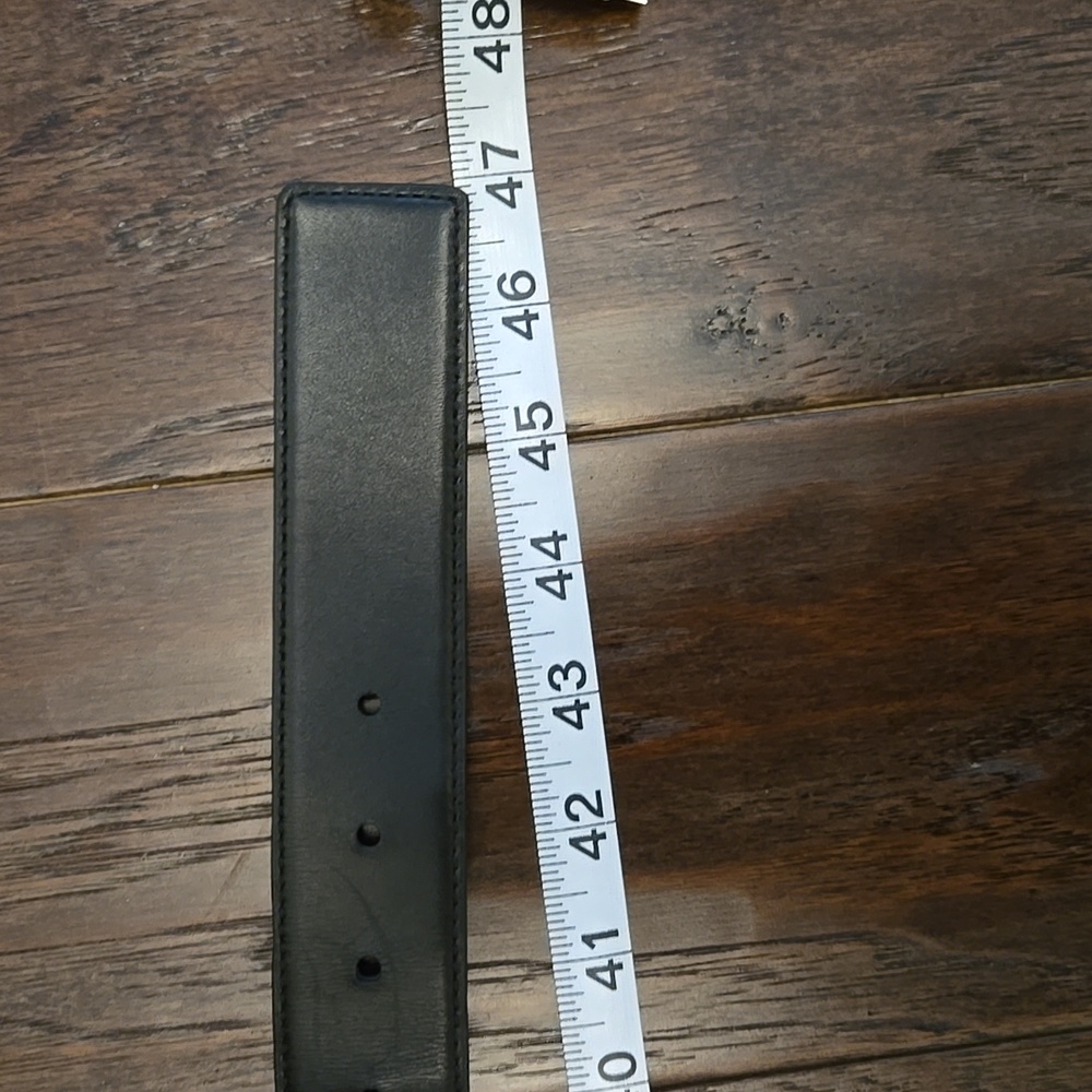 COACH HARNESS REVERSIBLE LEATHER BELT LOGO SMOOTH CALF LEATHER BLACK 1.5 IN WIDE - Picture 10 of 12